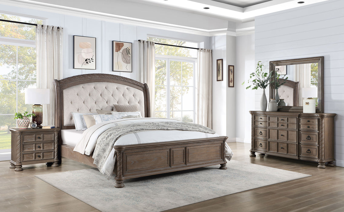 Emmett Bedroom Set Walnut and Beige image