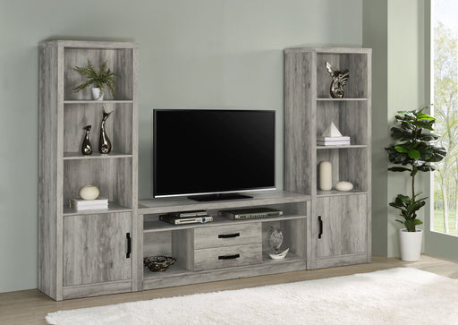 Burke 3-piece Entertainment Center Grey Driftwood image