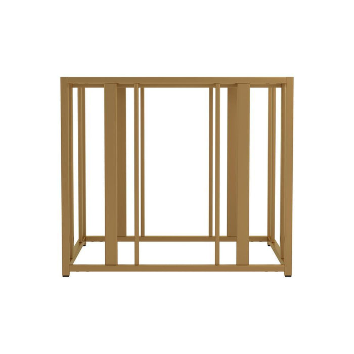 Adri Metal Frame End Table Matte Brass