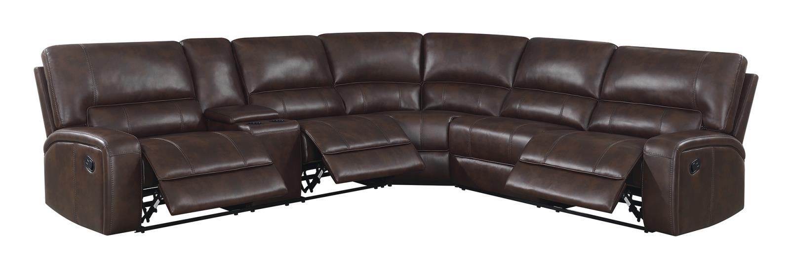 Brunson 3-piece Upholstered Motion Sectional Brown