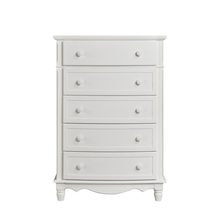 Clementine 5 Drawer Chest in White B1799-9 image