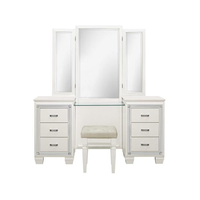 Allura Queen Panel Bed in White 1916W-1 image